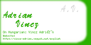 adrian vincz business card